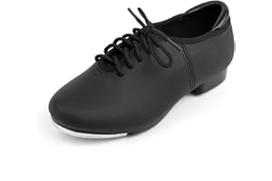 ARCLIBER Lace Up Tap Shoe for Girls and Boys, Unisex Dance Shoes for Toddler/Little Kid/Big Kid