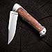 Grand Way Folding Knife - Folding Pocket Knife - EDC Outdoor Large Fold Knives Classic Clip-Point Stainless Steel Blade Wooden Handle - Best Strong Pocket Knife Urban Hiking S 109
