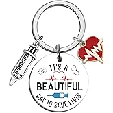 UYBEPU Nurse Keychain Gifts for Women Nurses Week Gifts for Nursing Practitioner Nurse Appreciation Gift Nurses Graduation Gift Idea for Nursing Student Cute Nursing Keychain for Women