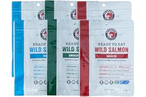 SeaBear - Ready-to-Eat Wild Alaskan Salmon Variety - 3.5 oz - 6 Pack