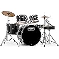 Mapex RB5294FTCDK Rebel 5-Piece Drum Set with Hardware, Cymbals and 22" Bass Drum - Black