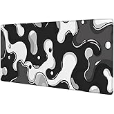 Black and White Gaming Mouse Pad, Large Mouse Pad for Desk Mat XXL XL Mousepad, Big Keyboard Pad Office Desk Accessories Decor