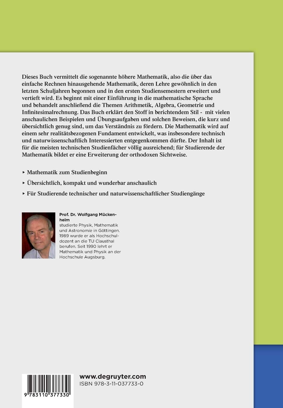 Mathematik Fur Die Ersten Semester De Gruyter Studium Amazon De Muckenheim Wolfgang Bucher