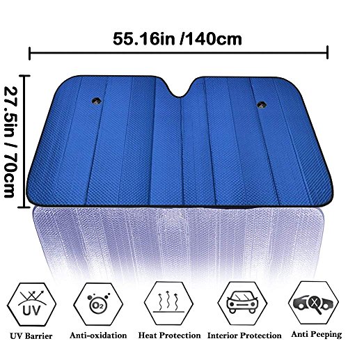 2 Big+Hippo+Windshield+Jumbo+Sunshade+Easy+Shade+Silver