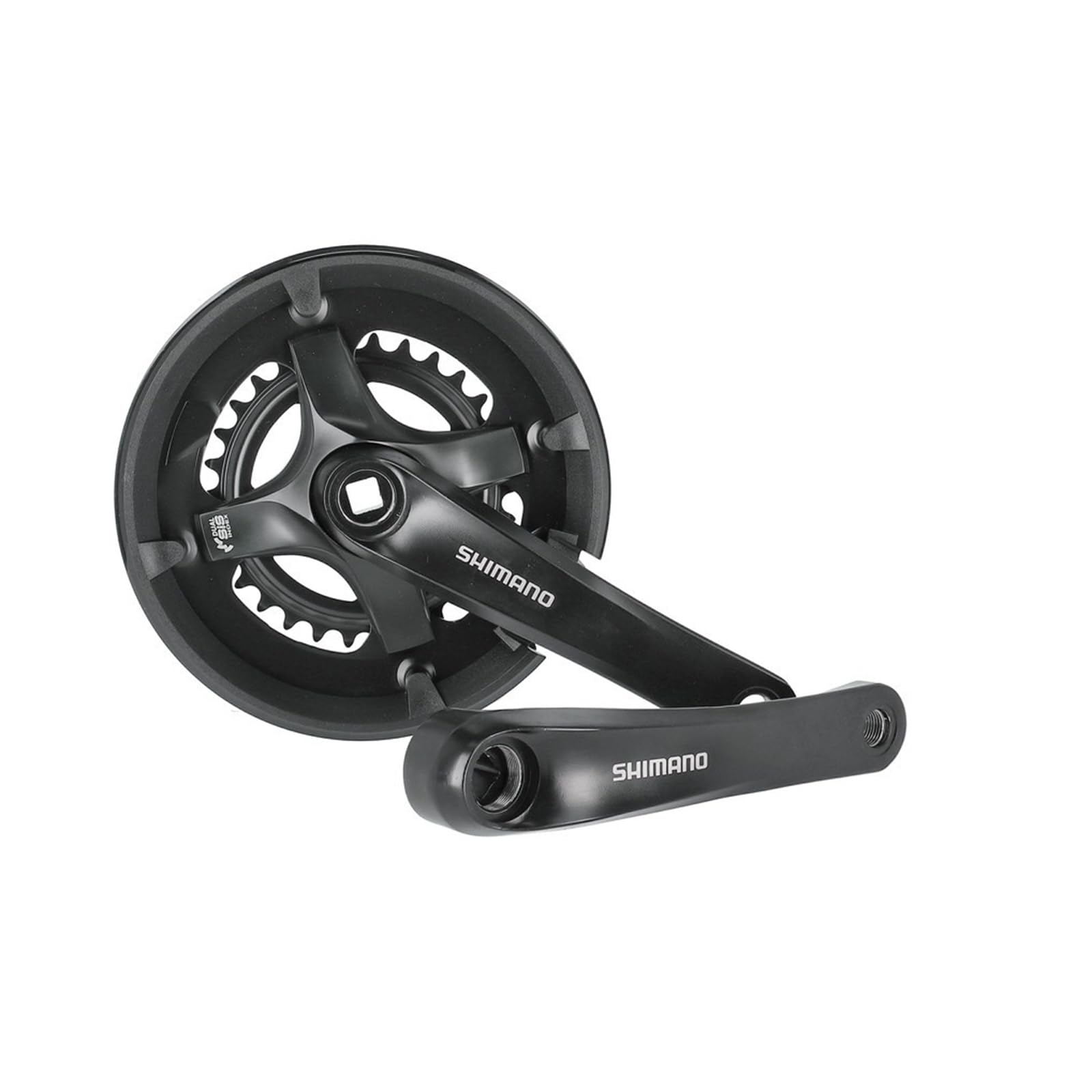 Shimano Tourney/TY FC-TY501 chainset 46/30, double, 7/8-speed, 175 mm, with chainguard, black