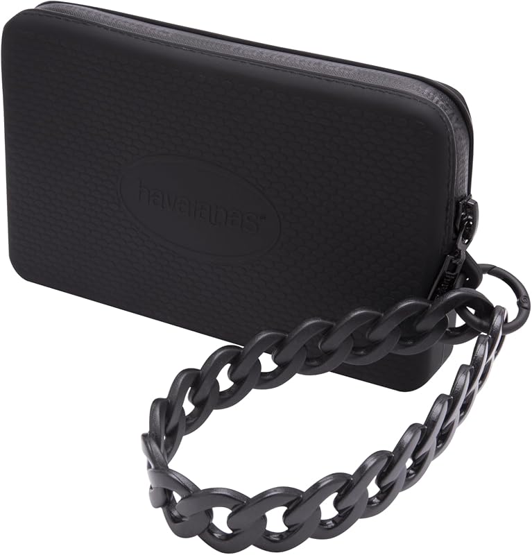 - Mini Bag Chain II, Borsa in Silicone Compatta ed Elegante da Donna con Cinturino da Polso e Chiusura Zip, Resistente all’Acqua