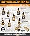 Wooden Boar Hair Bristle Beard Brush by Ranger Grooming Company by Leven Rose, Perfect For a Beard Grooming Kit for Men, Made of Boars Hair Bristles and Firm Natural Wood, Great For Men’s Gift