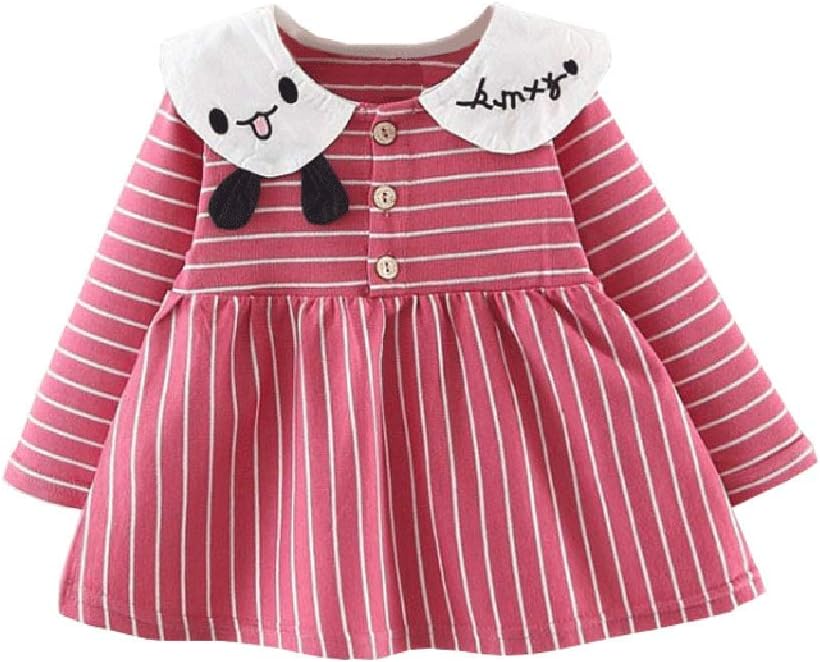 Winter Infant Girls Short Sleeve Floral Print Dress Dresses