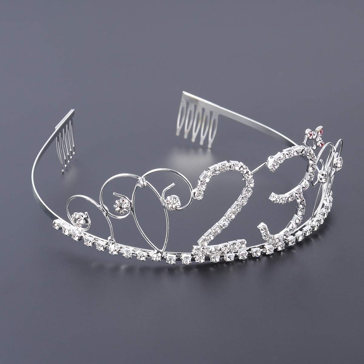 Lurrose Anniversaire 23 Ans Diademe Couronne Joyeux Anniversaire Serre Tete Pour 23 Ans Anniversaire Bandeau Tennis