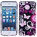iPod Touch 6/5 Case, Wisdompro® 3 Pack Bundle of Color and Graphic Soft TPU Gel Protective Case Covers for Apple iPod Touch 6/5 (Jellyfish Butterfly Pattern)