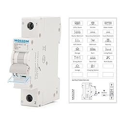 MOLLOM DC 1 Pole Miniature Circuit Breaker, 250V