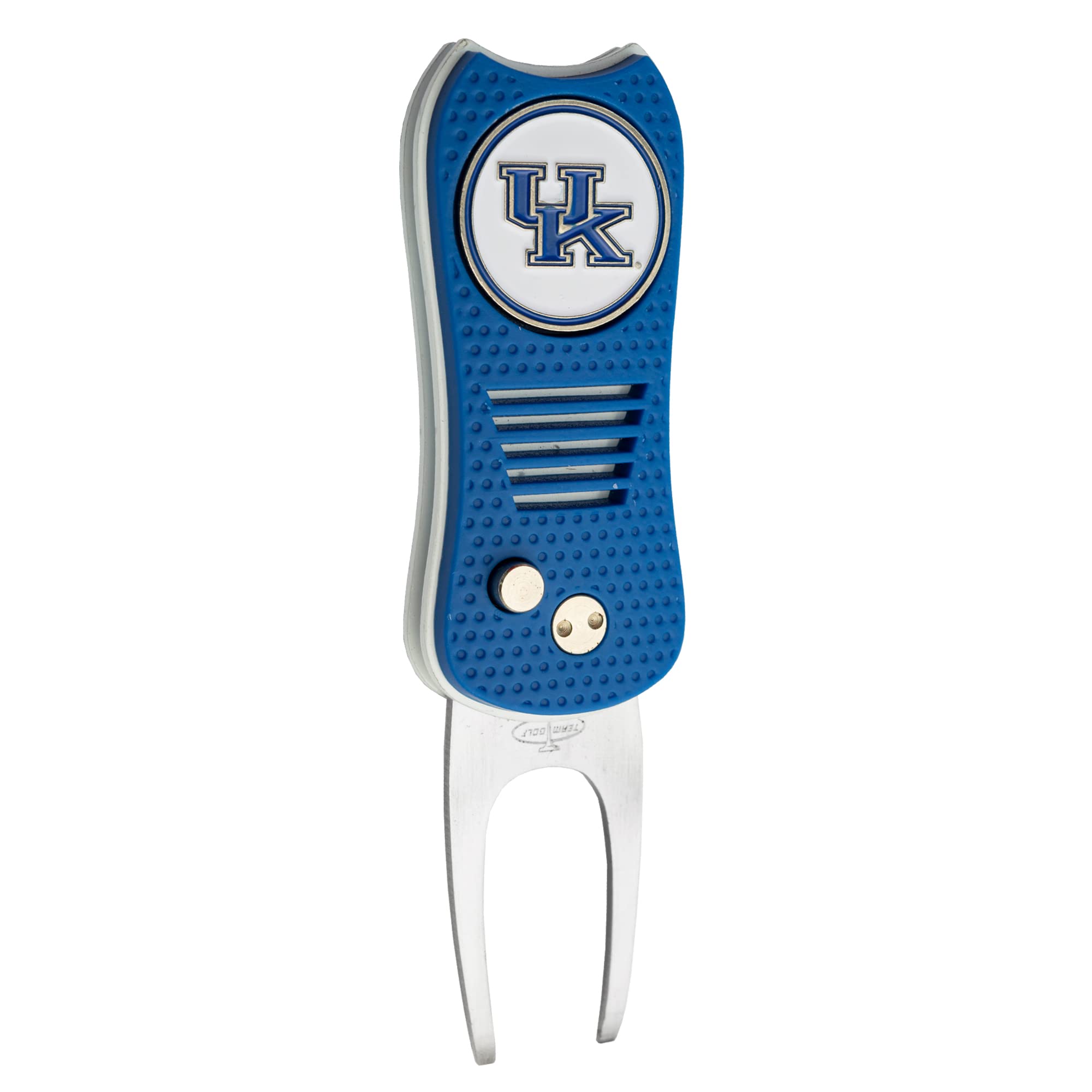 Team Golf NCAA Kentucky Wildcats Retractable Divot Tool with Double-Sided Magnetic Ball Marker, Features Patented Single Prong Design, Causes Less Damage to Greens