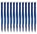 SWACC 12 Pcs Straight One Color Party Highlights Clip on in Hair Extensions Colored Hair Streak Synthetic Hairpieces (Blue)thumb 4