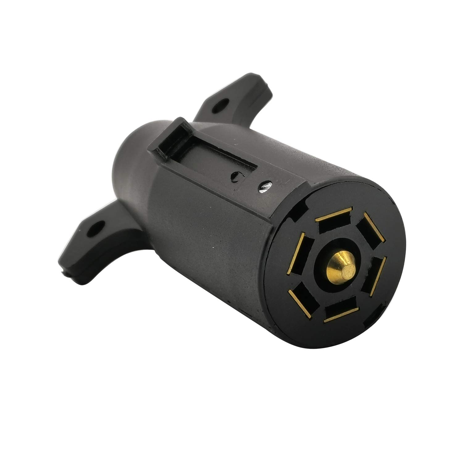 Photo 1 of 12V 7 Pin Trailer Plug Connector Plastic 7 Way Trailer Wiring Harness Connector