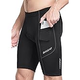 baleaf Men's Padded Bike Shorts Cycling Road Biking Riding Bicycle Cycle Wear Pockets UPF 50+ MTB Accessories Tights