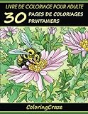 Image de Livre De Coloriage Pour Adulte: 30 Pages De Coloriages Printaniers, Série De Livre De Coloriage Pour Adulte Par ColoringCraze (Livres De Coloriage ..