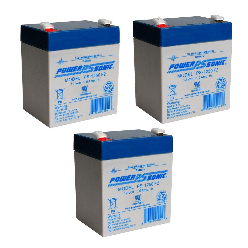 Amazon.com: Powersonic BB Battery HR5.5-12-F2-12.00 Volt 5.00 AmpH SLA ...