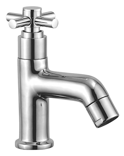 Drizzle Pillar Cock Corsa Brass Chrome Plated/Wash Basin Tap/Bathroom Tap/Quarter Turn Tap/Foam Flow Tap