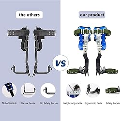DJEMPPS Tree Climbing Spikes Set, Adjustable Tree