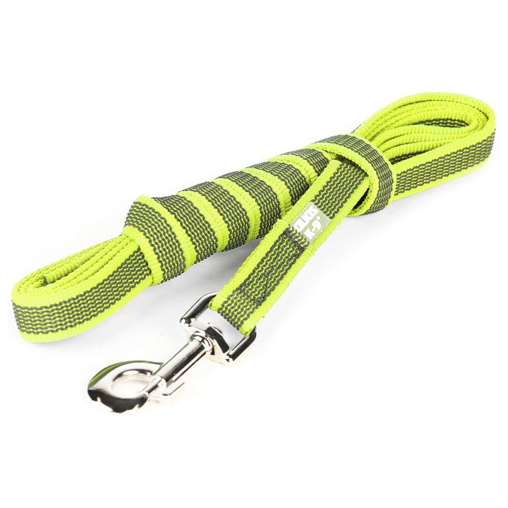 Julius-K9 Color & Gray Super-Grip Leash with Handle, 20 mm x 3 m, Neon-Gray