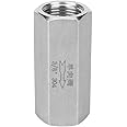 Air Check Valve Stainless Steel Hex BSPP Female Thread One Way Air Check Valve for Gas, Oil, Water Pipe Connection(3/8") Check Valve