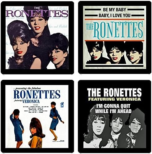 The Ronettes Collectible Coaster Gift Set - (4) Different Album Covers Reproduced Onto Soft Coasters