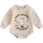 Lucikamy Halloween Baby Girl Boy Clothes Pumpkin Print Sweatshirt Romper Infant Long Sleeve One Piece Romper Fall Outfits