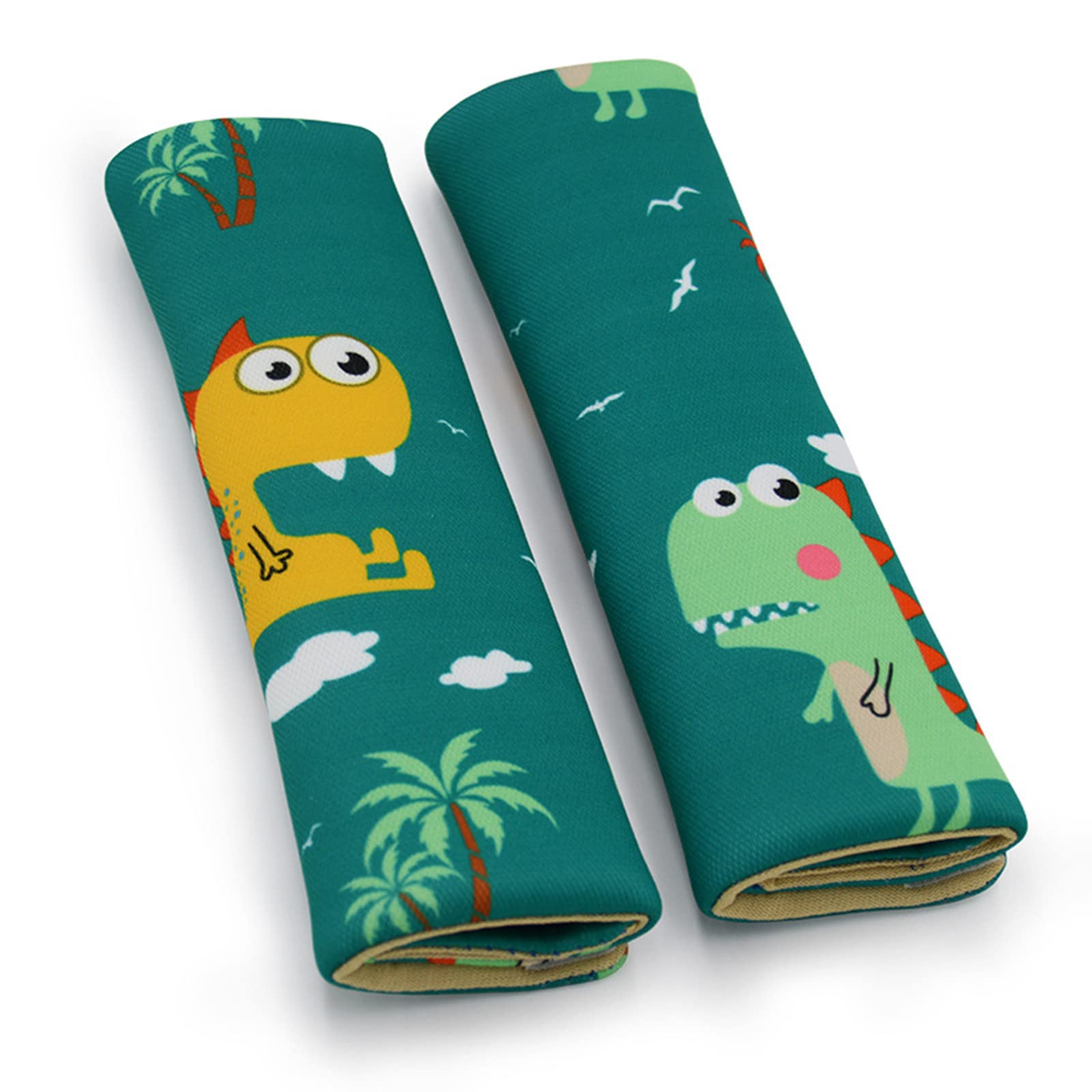 MHwan Seat Belt Pads, 2 Pcs Cute Dinosaur Seatbelt Covers Kids, Breathable and skin-friendly seat belt covers, wear-resistant and durable, Protect childrens shoulders and neck seatbelt pad