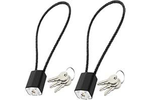 Cable Gun Locks with Keys - 15" Keyed Cable Gun Lock Heavy Duty Helmet Lock Fits Shotgun Trigger Lock, Shotguns, Rifles, Pist