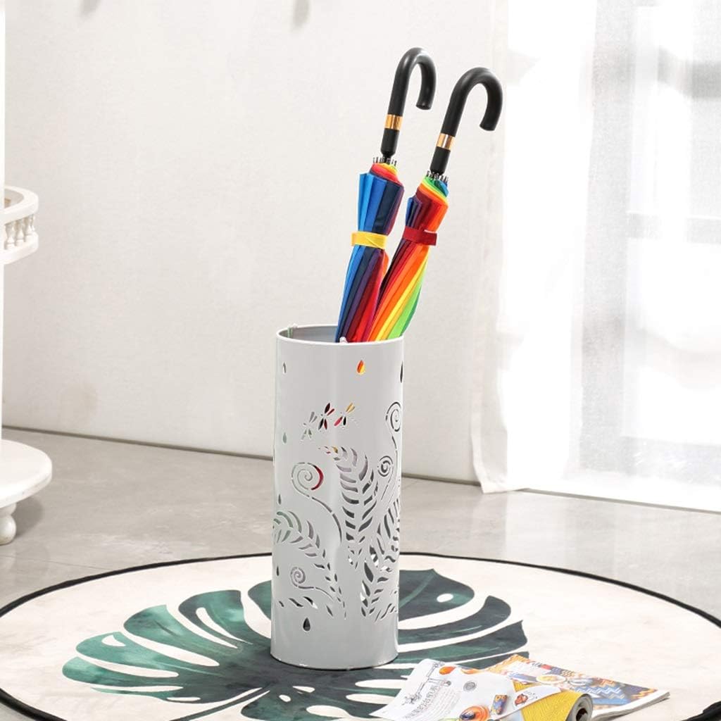 DYHOZZ Metal Umbrella Bucket with Hook Cane Holder Home