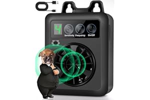 AUBNICO Dog Barking Control Devices Rechargeable Waterproof Anti Barking Device with 4 Sensitivity/Frequency Levels, Ultrasonic Dog Bark Deterrent Pet Behavior Training Tool for Almost Dogs, A-M SIZE