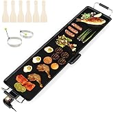 35" large electric grill with adjustable temperature