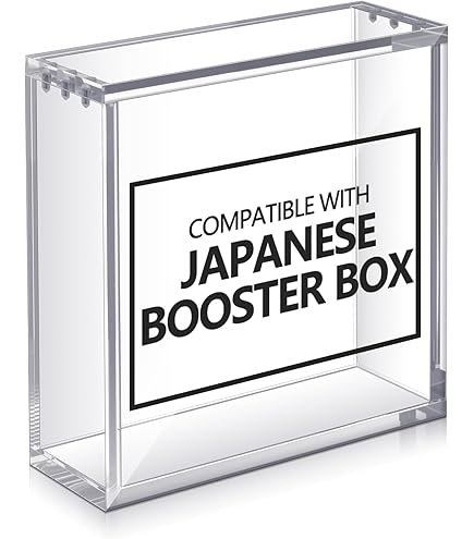 Amazon.com: The Hobby Lair Japanese Booster Box Acrylic Case | Fits 1  Standard JP BB or 2 High Class JP BB Deluxe Case Compatible with JAPANESE  Pokemon Booster Box ONLY | Magnetic