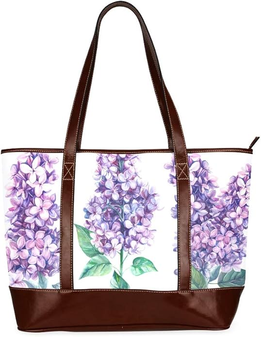 Tote Bags Flowers Lilac Botanical On Isolated Travel Totes