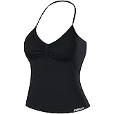 AUROLA Women's Influence Longline Strappy Halter Workout Tank Top