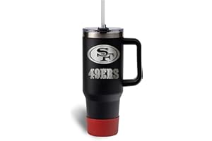 The Memory Company Officially Licensed NFL Game Day Tumbler - 40oz Stainless Steel Double-Wall Insulated Team Color Bling Cup with Team Logo, NFL Licensed Sports Travel Mug with Lid & Straw