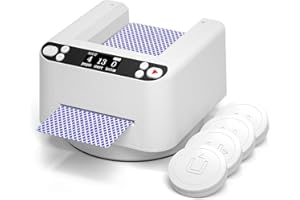 QUICARD Smart Automatic Card Dealer Machine, 360° Rotating Universal Anti-Cheating Playing Card Dealing Tool, Rotating Card Dealer Machine for UNO, Blackjack, Texas Hold'em