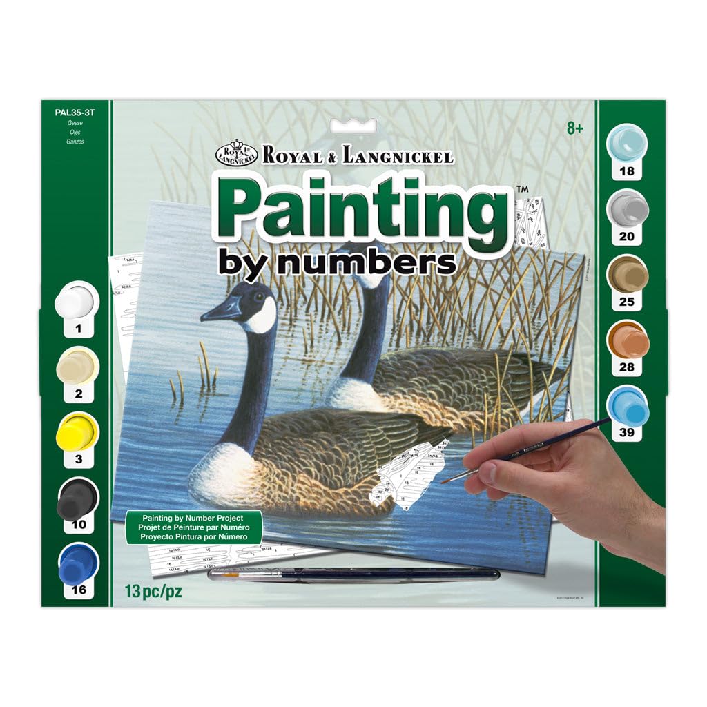 Royal & Langnickel 11 x 15 inch Geese Pre-Printed Paint by Number Painting Set