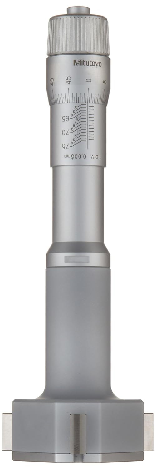 Mitutoyo 368771 Holtest (Type ll) Vernier Inside Micrometer, ThreePoint, 6275mm Range, 0