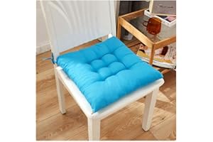 2 Pack Chair Pads Seat Cushion with Ties, Outdoor Indoor Soft Thicken Comfy Seat Pads Cushion Pillow, Dining Room Kitchen Cha