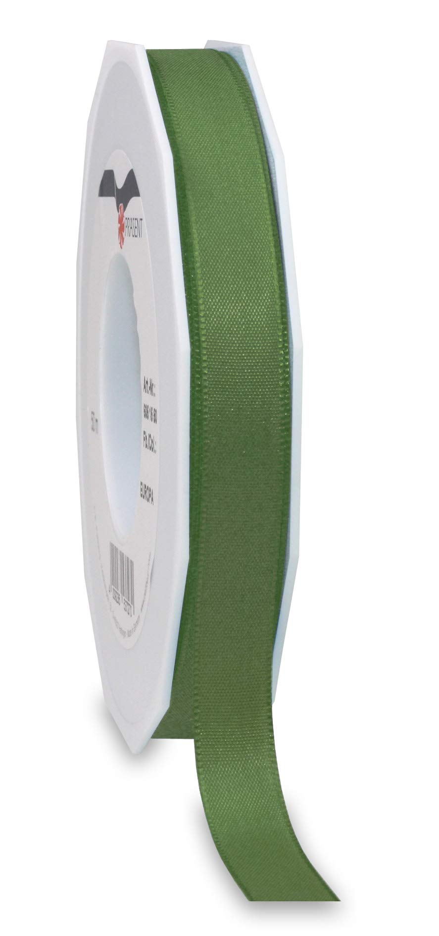 Präsent - Europa Taffeta Ribbon Olive 15 mm Width, 50 m Length — image 1