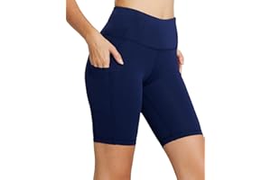 baleaf Women's Biker Shorts Workout Shorts 8"/ 5" High Waisted Athletic Yoga Summer Gym Running Swim Shorts Pockets