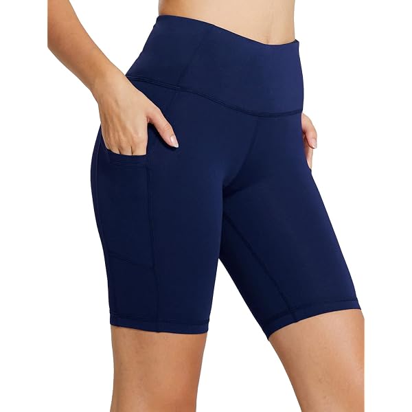 Celeblink Women's Biker Shorts – High Waist Tummy Control Workout Shorts With Pockets - View #5