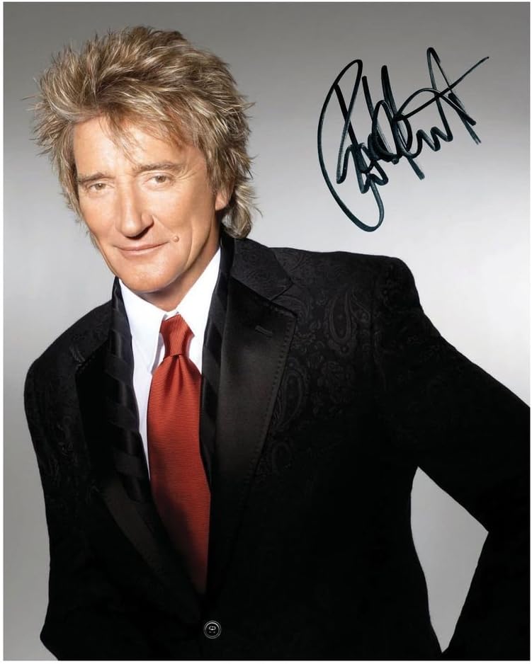 Photographs - YSFGXXSC Rod Stewart Signed Autographed 8 x 10 L