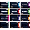 RFID Blocking Sleeves, Set with Color Coding | Identity Theft Prevention RFID Blocking Envelopes by Boxiki Travel (Set of 12 