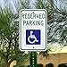Handicap Parking Sign, Reserved Parking Sign, 12x18 Inches, 3M EGP Reflective .063 Aluminum, Fade Resistant, Made in USA