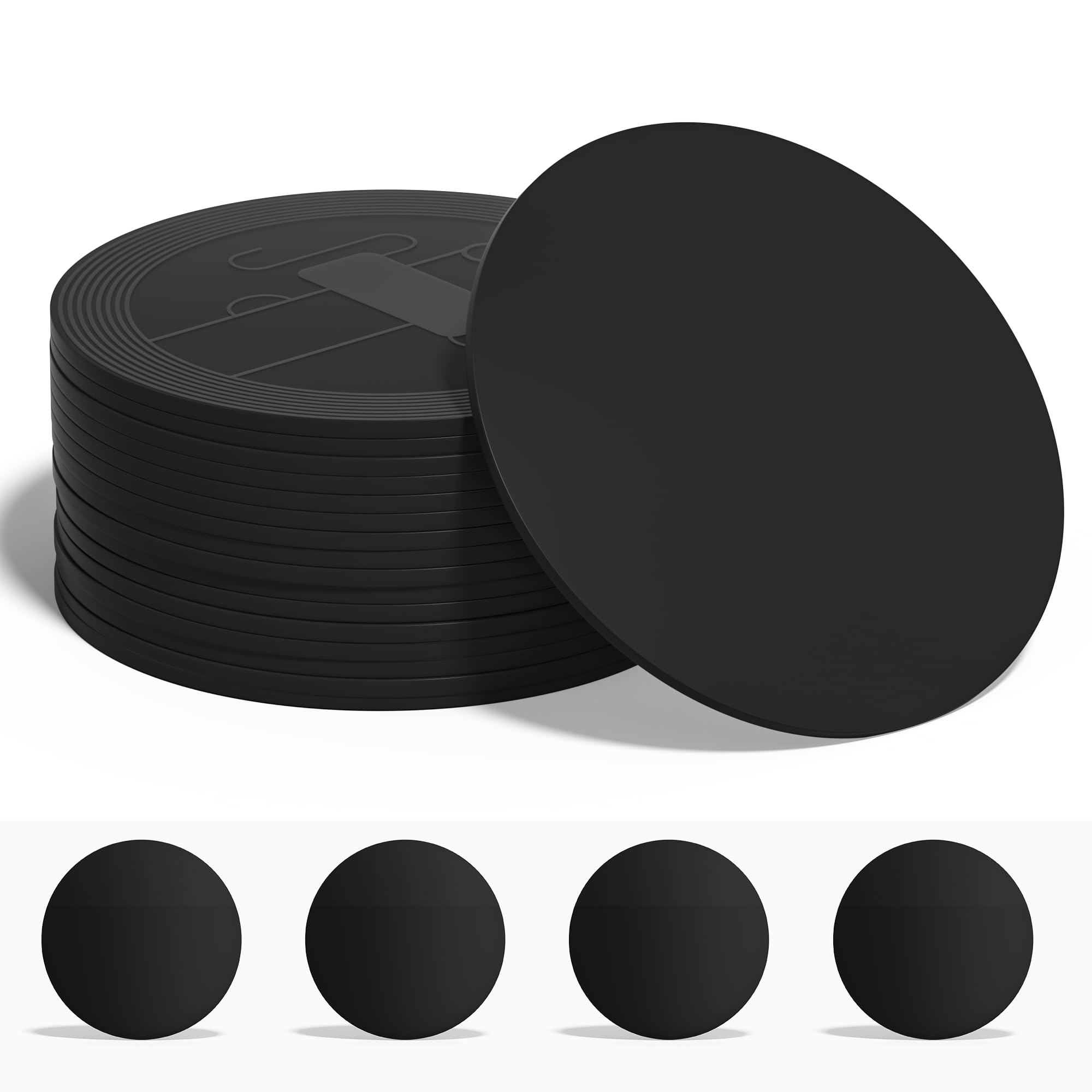 NFC Black Ntag215 Round Cards, Programmable Tag 504 Bytes of Memory, Compatible with All Smartphones and NFC Compatible Devices