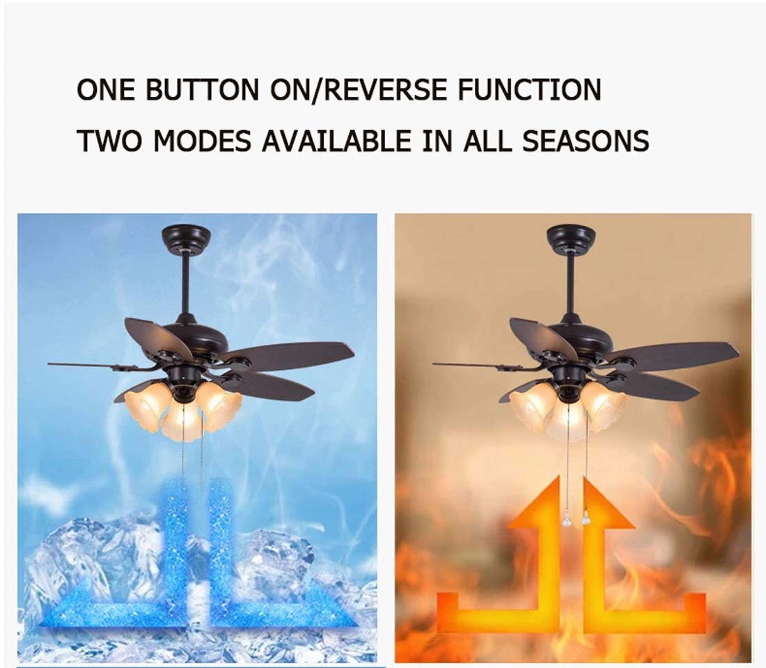 Amazon Com Iv Ydzxx 42 Inch Retro Household Ceiling Fan Light