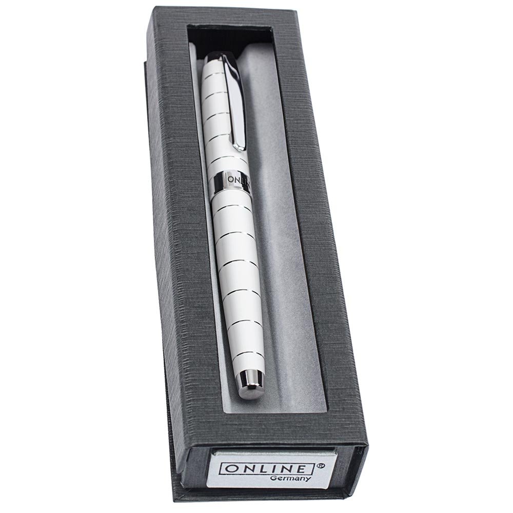 Fountain pen Lined White, nib M