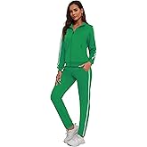 MSKBJT Women's 2 Piece Tracksuit Long Sleeve Track Suits Full Zip Lounge Set Sweatsuits Outfits
